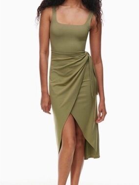 Aritzia Wilfred Saturn Wrap Midi Dress